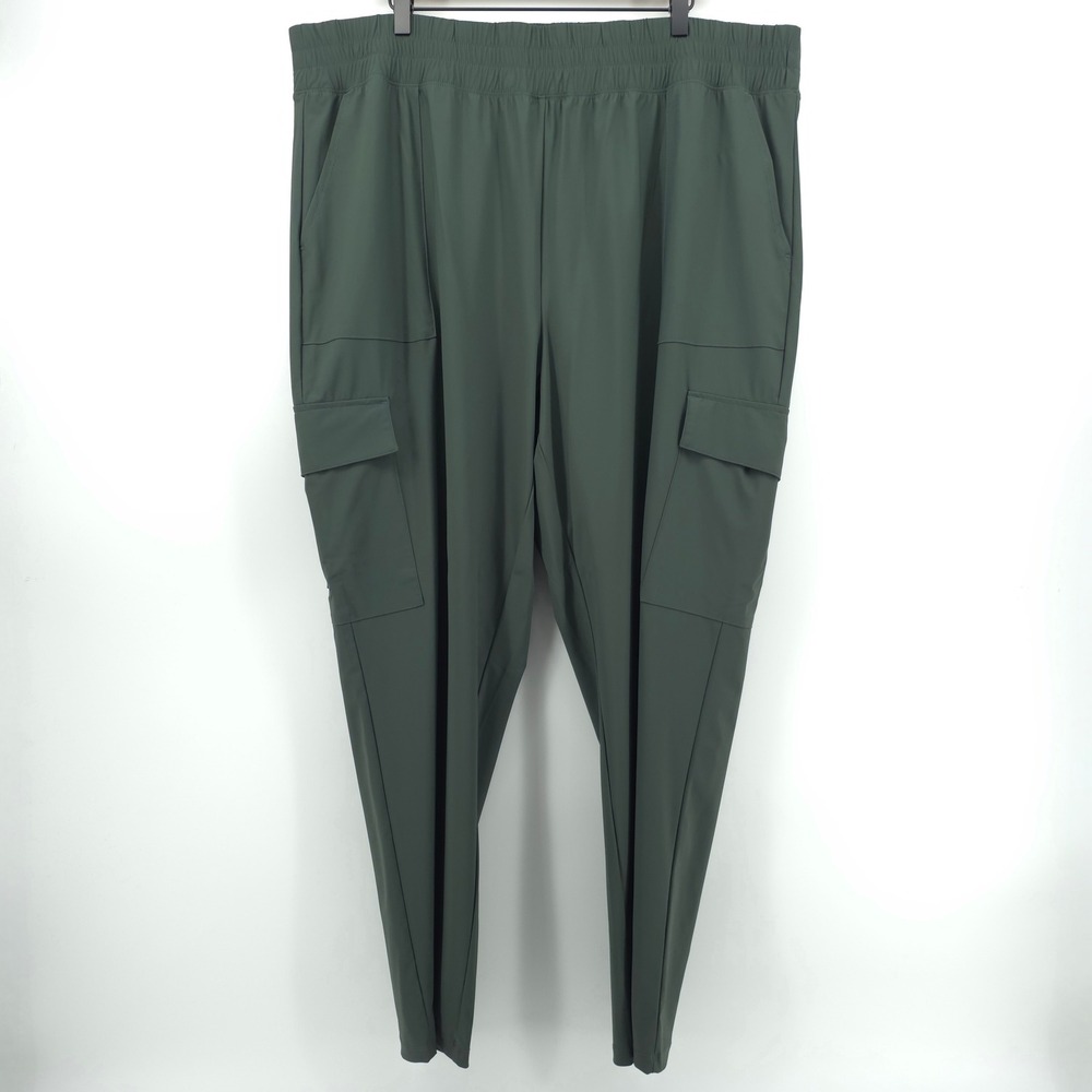 Old Navy Women Pants Sleektech Tapered XXL Tall Green Go-Dry Athleisure - NWT